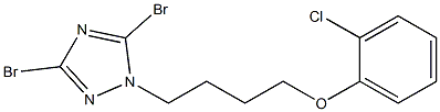 3,5-dibromo-1-[4-(2-chlorophenoxy)butyl]-1,2,4-triazole Structure