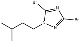 3,5-ジブロモ-1-(3-メチルブチル)-1H-1,2,4-トリアゾール 化学構造式