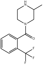 3-methyl-1-[2-(trifluoromethyl)benzoyl]piperazine 化学構造式