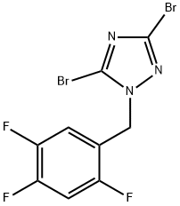 3,5-dibromo-1-[(2,4,5-trifluorophenyl)methyl]-1H-1,2,4-triazole 结构式