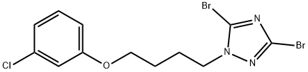 3,5-dibromo-1-[4-(3-chlorophenoxy)butyl]-1H-1,2,4-triazole Structure