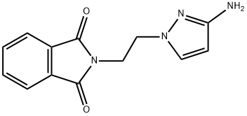 2-[2-(3-amino-1H-pyrazol-1-yl)ethyl]-2,3-dihydro-1H-isoindole-1,3-dione 结构式