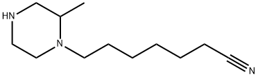 7-(2-methylpiperazin-1-yl)heptanenitrile 化学構造式
