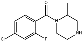 1-(4-chloro-2-fluorobenzoyl)-2-methylpiperazine, 1240573-92-5, 结构式