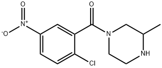 1-(2-chloro-5-nitrobenzoyl)-3-methylpiperazine 化学構造式