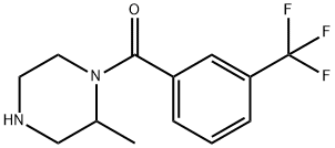 2-methyl-1-[3-(trifluoromethyl)benzoyl]piperazine Struktur