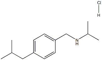 {[4-(2-メチルプロピル)フェニル]メチル}(プロパン-2-イル)アミン塩酸塩 化学構造式