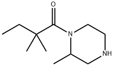 2,2-dimethyl-1-(2-methylpiperazin-1-yl)butan-1-one,1240578-06-6,结构式