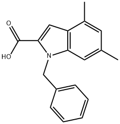 1-benzyl-4,6-dimethyl-1H-indole-2-carboxylic acid Structure