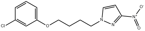 1-[4-(3-chlorophenoxy)butyl]-3-nitro-1H-pyrazole, 1240579-24-1, 结构式