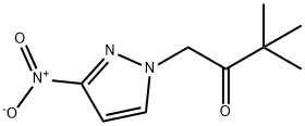 3,3-dimethyl-1-(3-nitro-1H-pyrazol-1-yl)butan-2-one Struktur