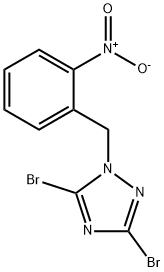 3,5-dibromo-1-[(2-nitrophenyl)methyl]-1H-1,2,4-triazole Struktur