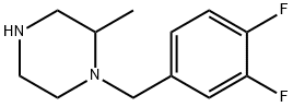 1-[(3,4-difluorophenyl)methyl]-2-methylpiperazine Struktur