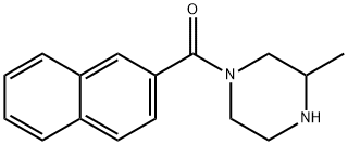 3-methyl-1-(naphthalene-2-carbonyl)piperazine 化学構造式