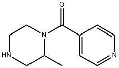 2-メチル-1-(ピリジン-4-カルボニル)ピペラジン 化学構造式