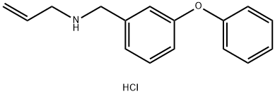 [(3-phenoxyphenyl)methyl](prop-2-en-1-yl)amine hydrochloride, 1240581-95-6, 结构式