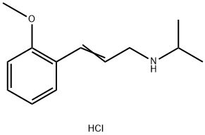 [(2E)-3-(2-メトキシフェニル)プロプ-2-エン-1-イル](プロパン-2-イル)アミン塩酸塩 化学構造式