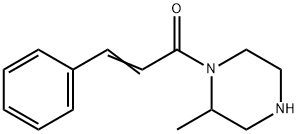 (2E)-1-(2-メチルピペラジン-1-イル)-3-フェニルプロプ-2-エン-1-オン 化学構造式