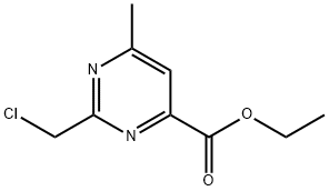 ethyl 2-(chloromethyl)-6-methylpyrimidine-4-carboxylate 化学構造式