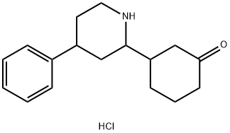 3-(4-PHENYLPIPERIDIN-2-YL)CYCLOHEXANONE HCL Structure