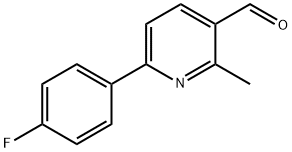 6-(4-Fluoro-phenyl)-2-methyl-pyridine-3-carbaldehyde 结构式