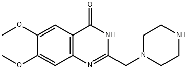 6,7-Dimethoxy-2-piperazin-1-ylmethyl-3H-quinazolin-4-one 结构式