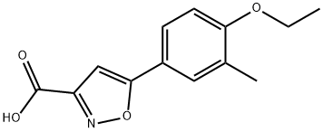 5-(4-Ethoxy-3-methyl-phenyl)-isoxazole-3-carboxylic acid,1242281-55-5,结构式