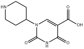 2,4-dioxo-1-(piperidin-4-yl)-1,2,3,4-tetrahydropyrimidine-5-carboxylic acid,1242281-56-6,结构式