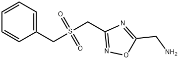 C-(3-Phenylmethanesulfonylmethyl-[1,2,4]oxadiazol-5-yl)-methylamine 结构式