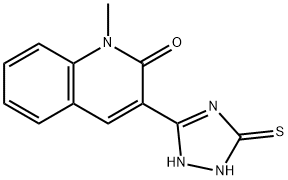 3-(5-Mercapto-1H-[1,2,4]triazol-3-yl)-1-methyl-1H-quinolin-2-one,1242281-76-0,结构式