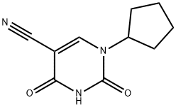 1-环戊基-2,4-二氧代-1,2,3,4-四氢嘧啶-5-腈, 1242281-88-4, 结构式