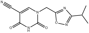 1242281-99-7 1-(3-Isopropyl-[1,2,4]oxadiazol-5-ylmethyl)-2,4-dioxo-1,2,3,4-tetrahydro-pyrimidine-5-carbonitrile