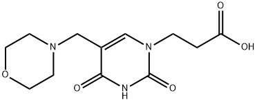 3-(5-Morpholin-4-ylmethyl-2,4-dioxo-3,4-dihydro-2H-pyrimidin-1-yl)-propionic acid,1242282-01-4,结构式