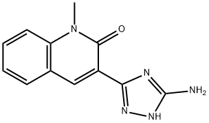 3-(5-Amino-1H-[1,2,4]triazol-3-yl)-1-methyl-1H-quinolin-2-one,1242282-10-5,结构式