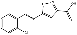 5-[2-(2-Chloro-phenyl)-vinyl]-isoxazole-3-carboxylic acid,1242336-29-3,结构式