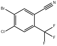 5-bromo-4-chloro-2-(trifluoromethyl)benzonitrile Struktur
