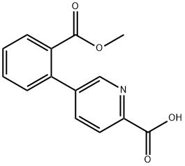 5-(2-(METHOXYCARBONYL)PHENYL)PICOLINIC ACID 化学構造式