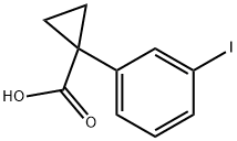 1-(3-IODOPHENYL)CYCLOPROPANE-1-CARBOXYLIC ACID 结构式