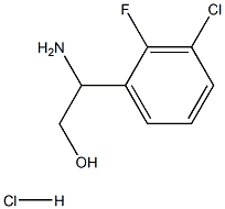 2-AMINO-2-(3-CHLORO-2-FLUOROPHENYL)ETHAN-1-OL HYDROCHLORIDE 化学構造式