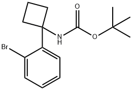 tert-Butyl N-[1-(2-Bromophenyl)cyclobutyl]carbamate Struktur