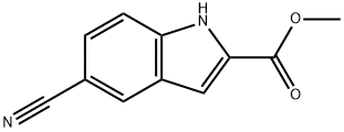 Methyl 5-cyano-1H-indole-2-carboxylate,1245648-71-8,结构式
