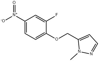 5-((2-氟代-4-硝基苯氧基)甲基)-1-甲基-1H-吡唑, 1245772-04-6, 结构式