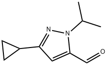 3-环丙基-1-异丙基-1H-吡唑-5-甲醛 结构式