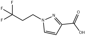 1-(3,3,3-TRIFLUOROPROPYL)-1H-PYRAZOLE-3-CARBOXYLIC ACID 化学構造式