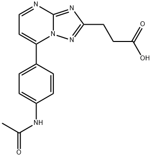 3-[7-(4-Acetamidophenyl)-[1,2,4]triazolo[1,5-a]pyrimidin-2-yl]propanoic acid Structure