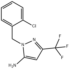 1-(2-chlorobenzyl)-3-(trifluoromethyl)-1H-pyrazol-5-amine Structure