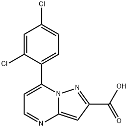 7-(2,4-dichlorophenyl)pyrazolo[1,5-a]pyrimidine-2-carboxylic acid Structure