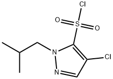 4-氯-1-异丁基-1H-吡唑-5-磺酰氯,1245823-43-1,结构式