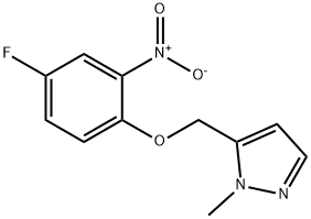 5-((4-氟-2-硝基苯氧基)甲基)-1-甲基-1H-吡唑,1245823-45-3,结构式