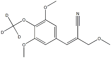 (E)-3-[3,5-dimethoxy-4-(trideuteriomethoxy)phenyl]-2-(methoxymethyl)prop-2-enenitrile Structure